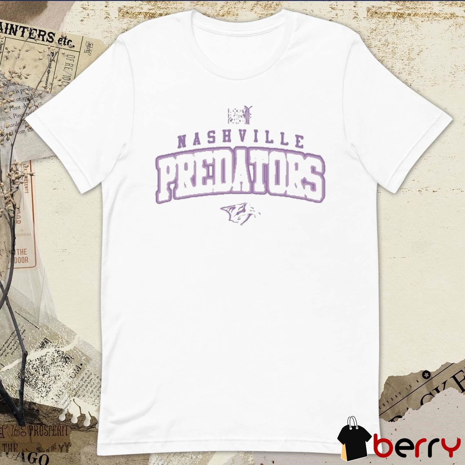 NHL Nashville Predators Levelwear Hockey Fights Cancer Little Richmond t-shirt