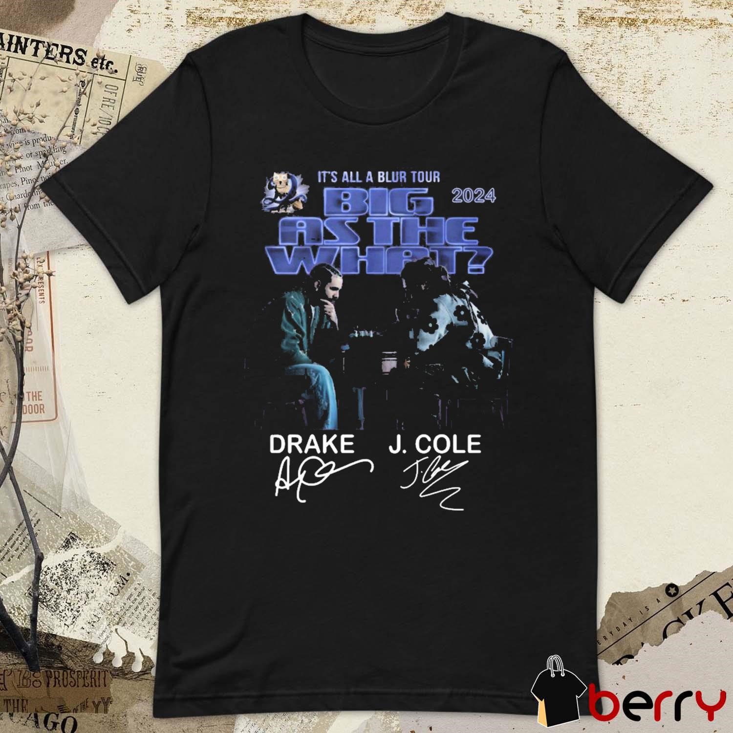 ✈ DRAKE & J. COLE BLUR TOUR (2024) Tシャツ J Cole Merch Blur Tour 2024 T-Shirt