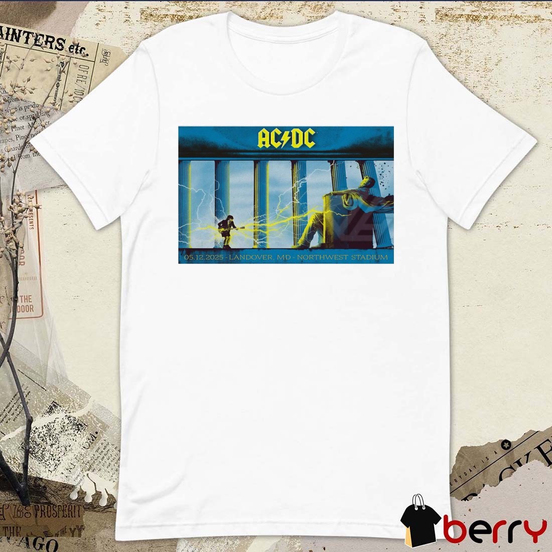 Official Poster AC DC May 12 2025 Northwest Stadium Landover MD Concert ...